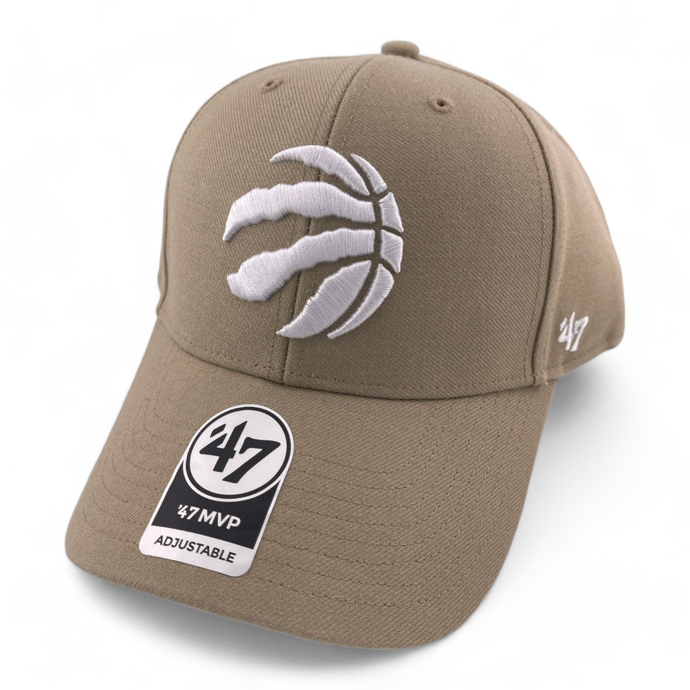 NEW '47 Brand Toronto Raptors NBA Tan/White Logo MVP Adjustable Hatโ Cap